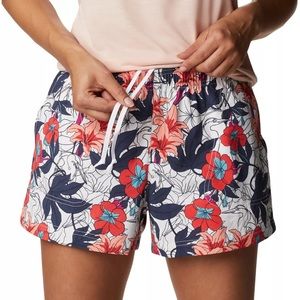 Columbia Women's Sandy River II Printed Shorts White Floral